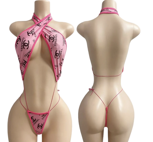 1-Piece Pink Temptation Micro String Set