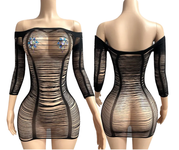Midnight Siren Sheer Dress