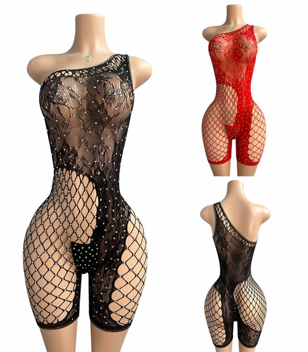 Crimson Noir Romper