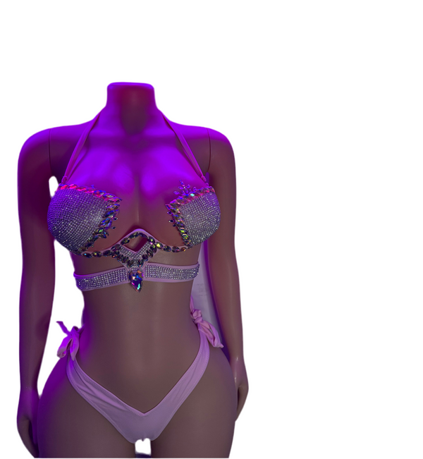 2-piece set dripping in BIG Swarovski diamonds💎